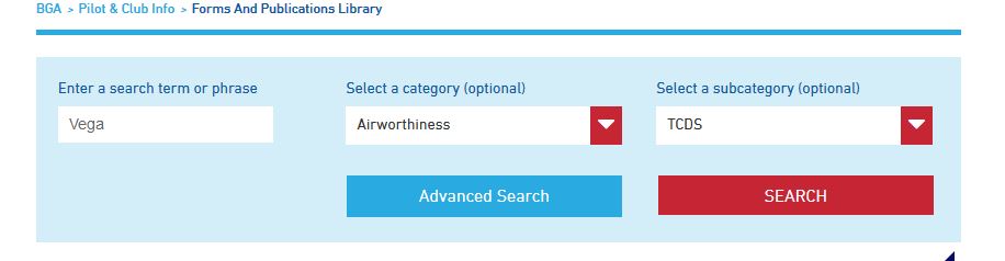 TCDS Search